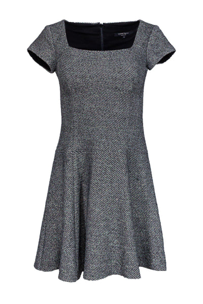 Current Boutique-Nanette Lepore - Grey Drop Waist Dress w/ Green Shimmer Sz 0