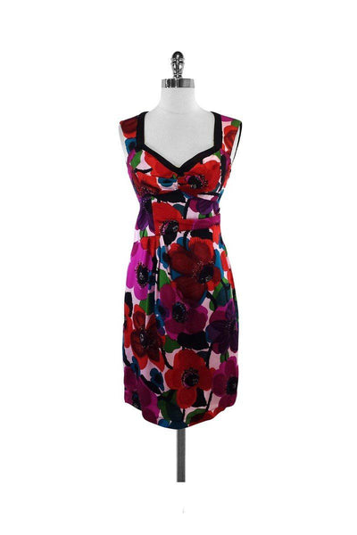 Current Boutique-Nanette Lepore - Multicolor Floral Silk Sleeveless Dress Sz 2