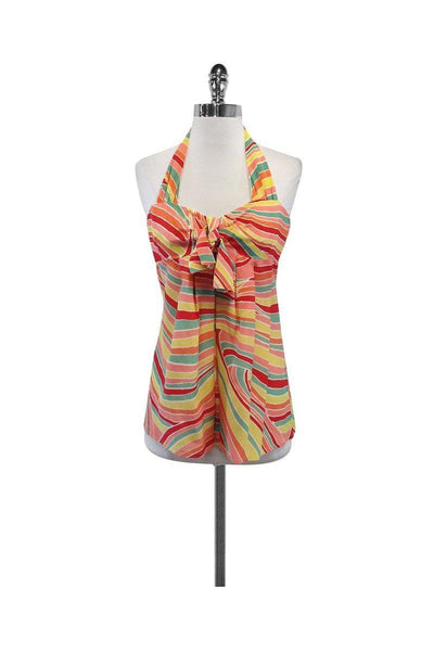 Current Boutique-Nanette Lepore - Multicolor Silk Halter Top Sz 0