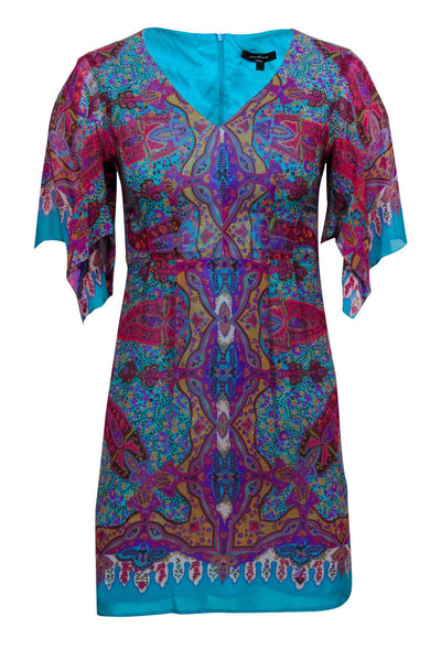 Current Boutique-Nanette Lepore - Multicolor Silk Paisley Print Dress Sz 0