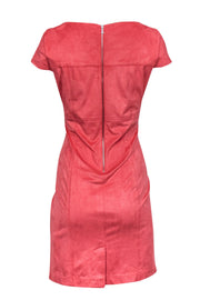 Current Boutique-Nanette Lepore - Pink Faux Suede Shift Dress Sz 6