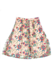 Current Boutique-Nanette Lepore - Pink Mesh Embroidered Skirt Sz 4