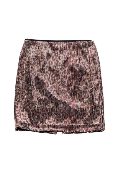 Current Boutique-Nanette Lepore - Pink & Silver Sequin Skirt Sz 4