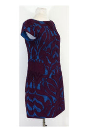 Current Boutique-Nanette Lepore - Purple & Blue Lace Dress Sz 6