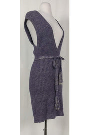 Current Boutique-Nanette Lepore - Purple Metallic Sweater Dress Sz M