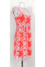 Current Boutique-Nanette Lepore - Purple & Orange Patterned Dress Sz 4