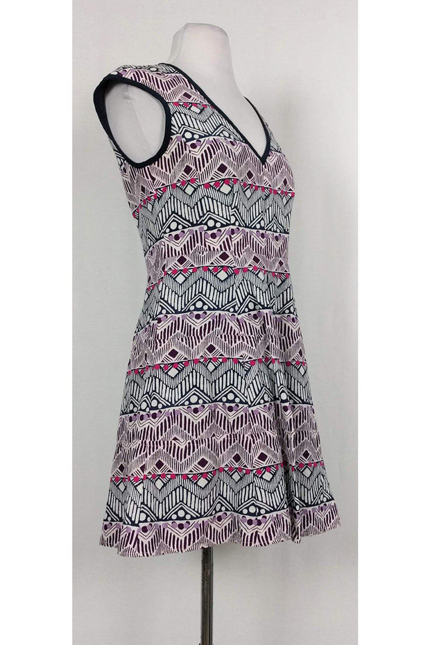 Current Boutique-Nanette Lepore - Purple Patterned Dress Sz 2