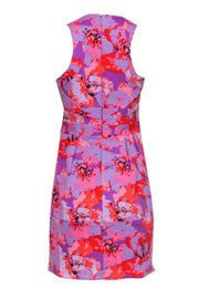 Current Boutique-Nanette Lepore - Purple & Pink Floral Print Sleeveless A-Line Dress Sz 6
