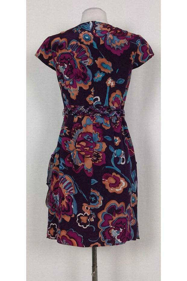 Current Boutique-Nanette Lepore - Purple Silk Floral Dress Sz 2