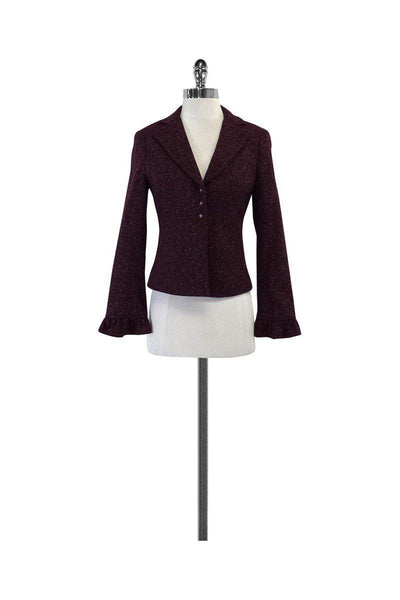 Current Boutique-Nanette Lepore - Purple Tweed Jacket Sz 2