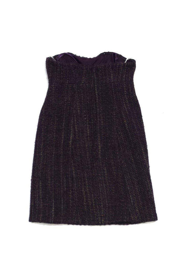 Current Boutique-Nanette Lepore - Purple Tweed Strapless Dress Sz S