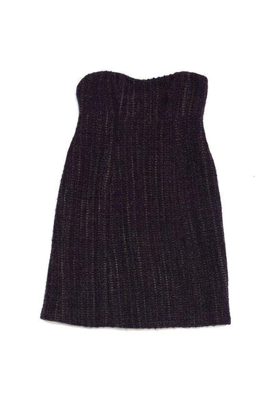 Current Boutique-Nanette Lepore - Purple Tweed Strapless Dress Sz S