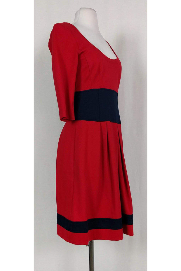 Current Boutique-Nanette Lepore - Red & Navy Fit & Flare Sz 6