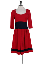 Current Boutique-Nanette Lepore - Red & Navy Fit & Flare Sz 6