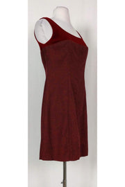 Current Boutique-Nanette Lepore - Red Velvet Trimmed Dress Sz 6