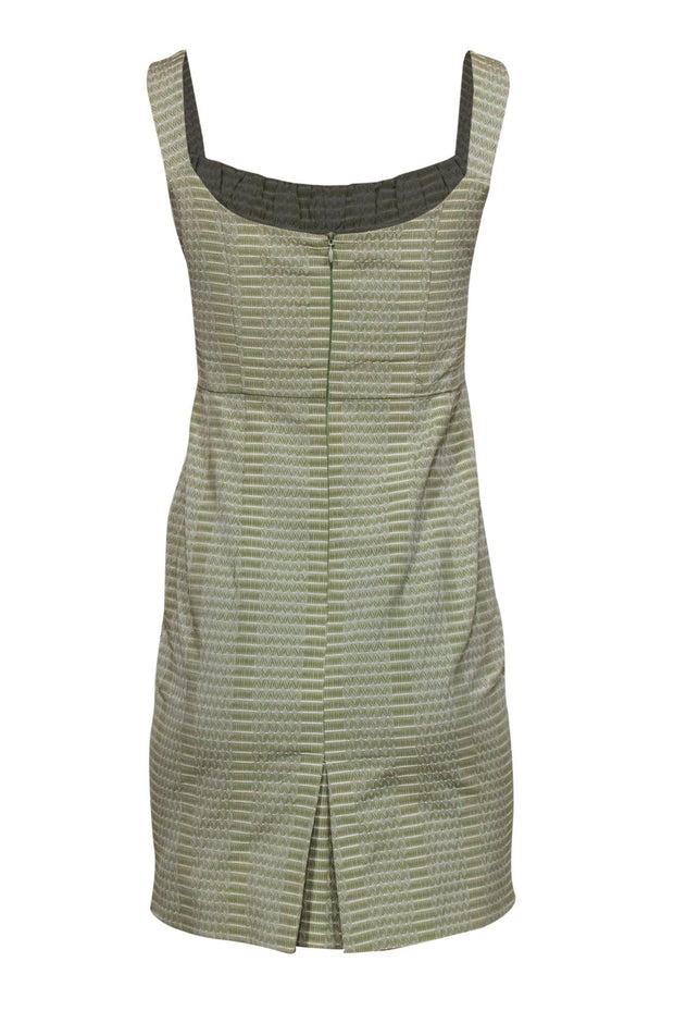 Current Boutique-Nanette Lepore - Sage Green Textured Sheath Dress Sz 2