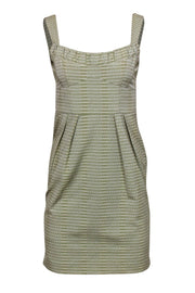 Current Boutique-Nanette Lepore - Sage Green Textured Sheath Dress Sz 2