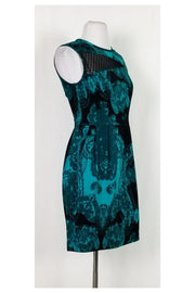 Current Boutique-Nanette Lepore - Teal Abstract Print Dress Sz 0