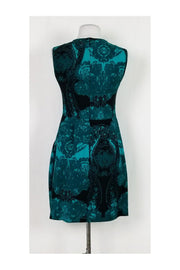 Current Boutique-Nanette Lepore - Teal Abstract Print Dress Sz 0