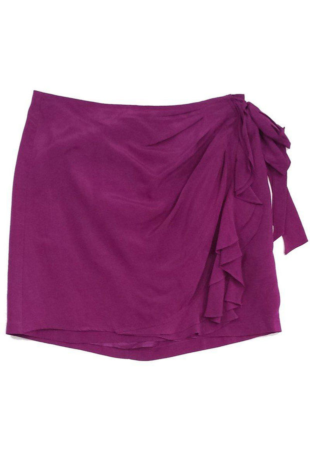 Current Boutique-Nanette Lepore - Violet Ruffle Bow Silk Skirt Sz 6