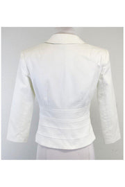 Current Boutique-Nanette Lepore - White Cotton Blend Cropped Jacket Sz 4