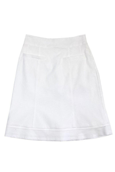 Current Boutique-Nanette Lepore - White Cotton Suit Skirt Sz 0