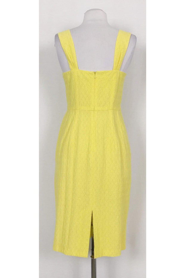 Current Boutique-Nanette Lepore - Yellow Textured Fitted Dress Sz 2