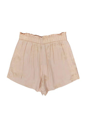 Current Boutique-Nanushka - Blush Pink "Lora" Satin Rose Drawstring Shorts Sz M