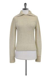 Current Boutique-Narciso Rodriguez - Cream Cable Knit Sweater Sz S