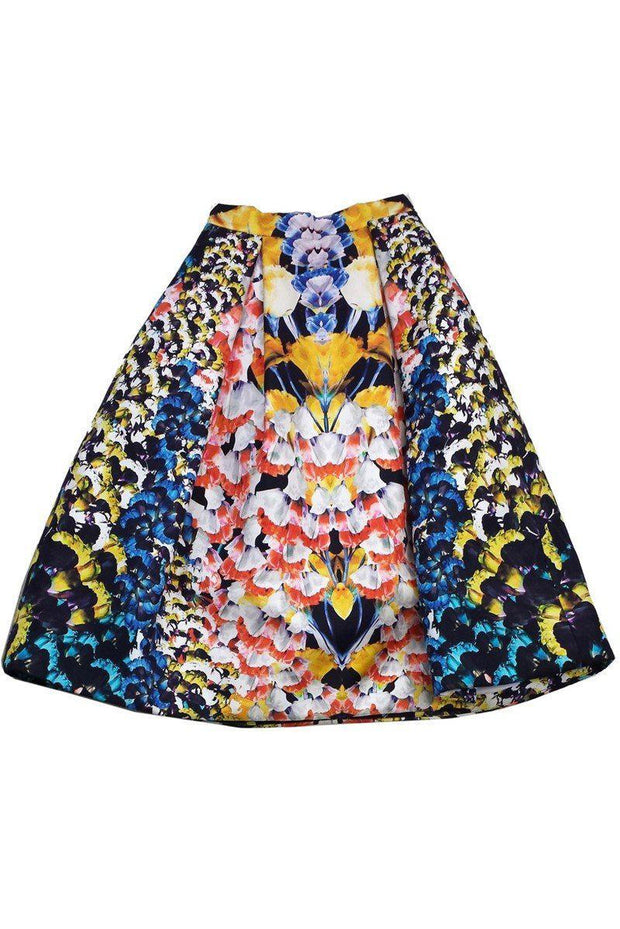 Current Boutique-Nicholas - Spring Floral Silk Ball Skirt Sz 2