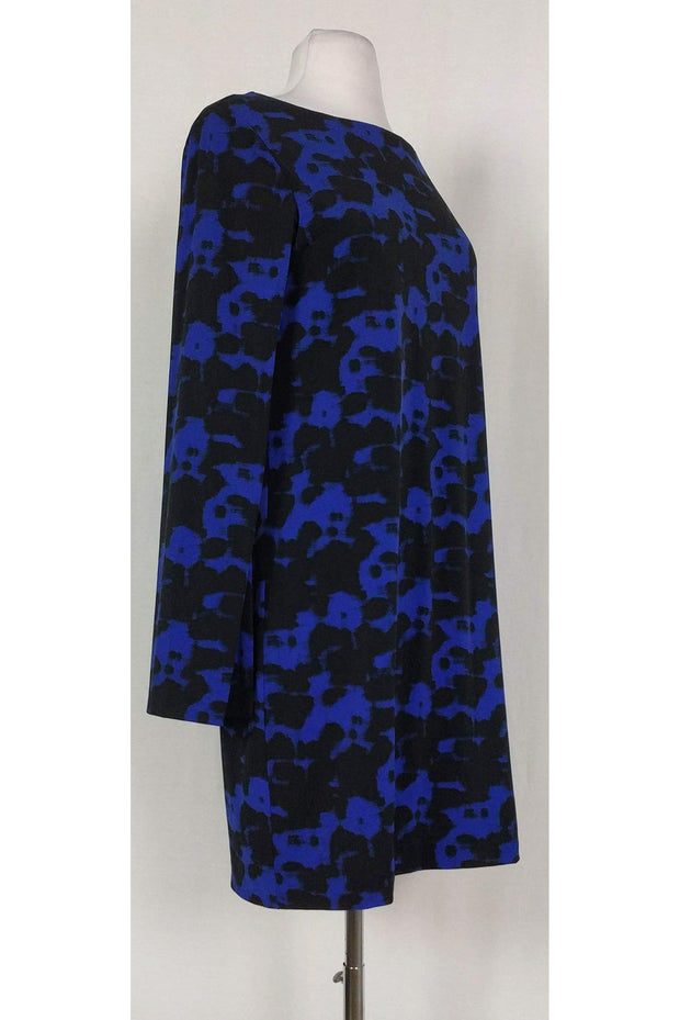 Current Boutique-Nicole Miller - Blue & Black Printed Dress Sz S