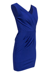 Current Boutique-Nicole Miller - Blue Dress w/ Draped Pleats Sz 4
