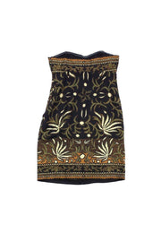 Current Boutique-Nicole Miller - Brown & Black Print Silk Dress Sz 10