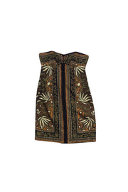Current Boutique-Nicole Miller - Brown & Black Print Silk Dress Sz 10