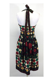 Current Boutique-Nicole Miller - Multicolor Floral Silk Halter Dress Sz 2