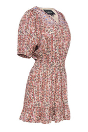 Current Boutique-Nicole Miller - Multicolor Tribal Print Mini Dress w/ Embroidered Neckline Sz 10