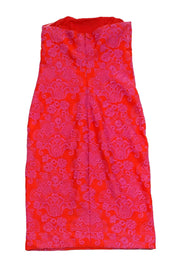Current Boutique-Nicole Miller - Orange & Purple Embroidery Dress Sz 6