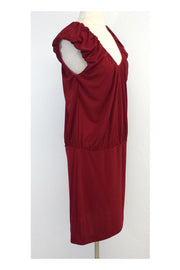 Current Boutique-Nicole Miller - Red Cap Sleeve Dress Sz M