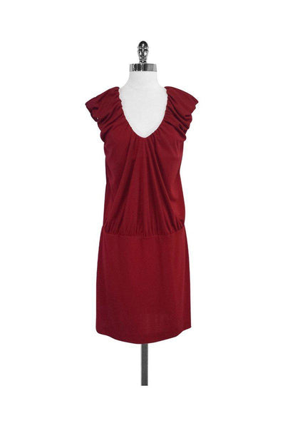 Current Boutique-Nicole Miller - Red Cap Sleeve Dress Sz M
