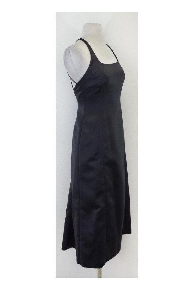 Current Boutique-Nicole Miller - Slate Crisscross Back Midi Dress Sz 2