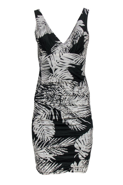 Current Boutique-Nicole Miller - Tropical Print Cotton Blend Sheath Dress Sz 6