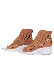 Current Boutique-Nike - Tan Laser Cut Wedge Sandals Sz 9