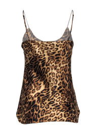 Current Boutique-Nili Lotan - Brown & Black Leopard Print Silk Camisole Sz S