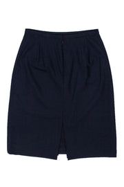 Current Boutique-Nina McLemore - Navy Wool Pencil Skirt Sz 4