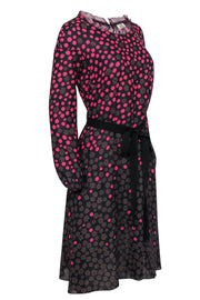 Current Boutique-Nina Ricci - Black, Pink & Floral Printed Ribbon Waisted Sz 6