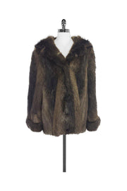 Current Boutique-Nina Ricci - Brown Beaver Fur Coat Sz 8