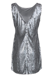 Current Boutique-Niteline - Silver Sequin Sleeveless Sheath Dress Sz 8