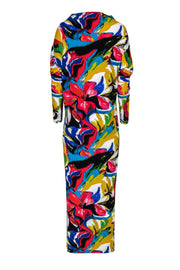 Current Boutique-Norma Kamali - Multicolor Abstract Floral Print Versatile Maxi Dress Sz XS