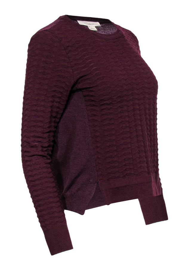 Current Boutique-O'2nd - Maroon Textured Sweater Sz S