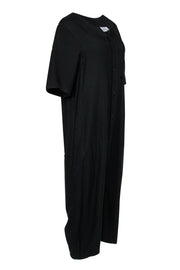 Current Boutique-OAK - Black Short-Sleeved "Varsity Suit" Jumpsuit Sz S